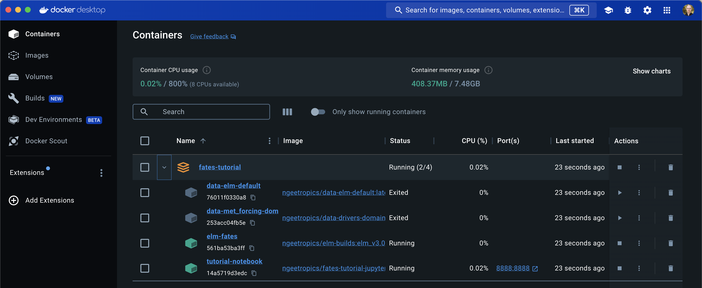 docker-container-pane